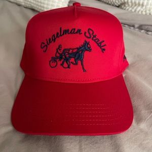 Siegelman stable hat Red and navy- brand new